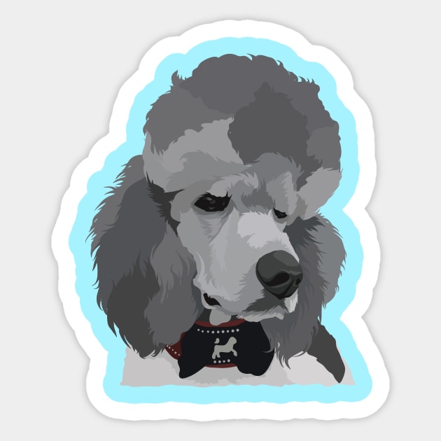 Poodle dog Sticker by Dilectum